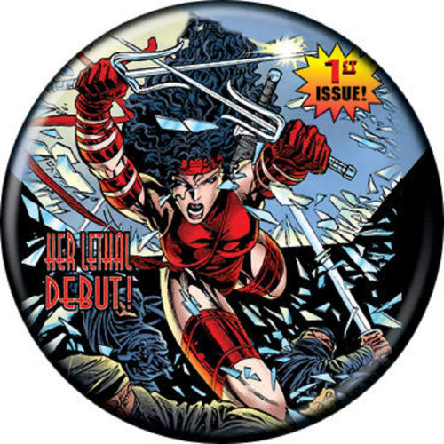 Marvel Comics 1980s Elektra #1 Variant Cover 1.25" Pinback Button