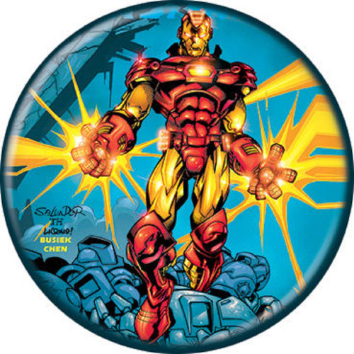 Marvel Comics 1980s Invincible Iron Man #2 Cover 1.25" Pinback Button