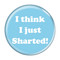 Enthoozies I Think I Just Sharted! Fart Sky Blue 1.5 Inch Diameter Pinback Button