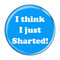 Enthoozies I Think I Just Sharted! Fart Aqua 1.5 Inch Diameter Pinback Button