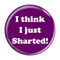 Enthoozies I Think I Just Sharted! Fart Magenta 1.5 Inch Diameter Pinback Button