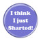 Enthoozies I Think I Just Sharted! Fart Periwinkle 1.5 Inch Diameter Pinback Button