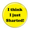 Enthoozies I Think I Just Sharted! Fart Yellow 1.5 Inch Diameter Pinback Button