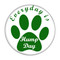 Everyday is Hump Day Dog Paw Green 1.5" Pinback Button