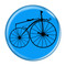 Enthoozies Bike Velocipede Boneshaker Cycling Biking Aqua 2.25 Inch Diameter Pinback Button