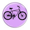 Enthoozies Bike Road Cruiser Cycling Biking Lavender 2.25 Inch Diameter Pinback Button