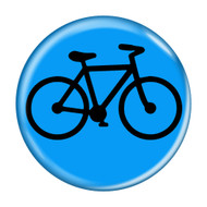 Bike Silhouette Cycling Biking Pinback Buttons