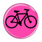 Enthoozies Bike Silhouette Cycling Biking Fuchsia 2.25 Inch Diameter Pinback Button