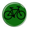 Enthoozies Bike Silhouette Cycling Biking Green 2.25 Inch Diameter Pinback Button