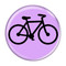 Enthoozies Bike Silhouette Cycling Biking Lavender 2.25 Inch Diameter Pinback Button