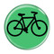 Enthoozies Bike Silhouette Cycling Biking Mint 2.25 Inch Diameter Pinback Button