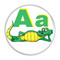 Enthoozies Letter A Alligator Initial Alphabet 2.25 Inch Diameter Refrigerator Magnet