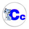 Enthoozies Letter C Cat Initial Alphabet 2.25 Inch Diameter Refrigerator Magnet
