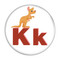Enthoozies Letter K Kangaroo Initial Alphabet 2.25 Inch Diameter Refrigerator Magnet