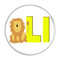 Enthoozies Letter L Lion Initial Alphabet 2.25 Inch Diameter Refrigerator Magnet