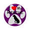 Enthoozies I Love my Rescue Dog Paw Print Magenta 2.25 Inch Diameter Refrigerator Magnet