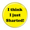 Enthoozies I Think I Just Sharted! Fart Yellow 2.25 Inch Diameter Refrigerator Magnet