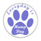 Enthoozies Everyday is Hump Day Dog Paw Print Periwinkle 1.5 Inch Diameter Refrigerator Magnet