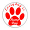 Enthoozies Everyday is Hump Day Dog Paw Print Red 1.5 Inch Diameter Refrigerator Magnet