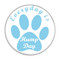 Enthoozies Everyday is Hump Day Dog Paw Print Sky Blue 1.5 Inch Diameter Refrigerator Magnet