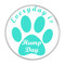 Enthoozies Everyday is Hump Day Dog Paw Print Turquoise 1.5 Inch Diameter Refrigerator Magnet