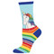 Unicorn Rainbow Hair Don't Care One Size Fits Most Sky Blue Ladies Socks