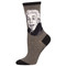 Einstein Portriat One Size Fits Most Gray Heather Ladies Socks