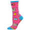 Sloth on a Line One Size Fits Most Pink Ladies Socks