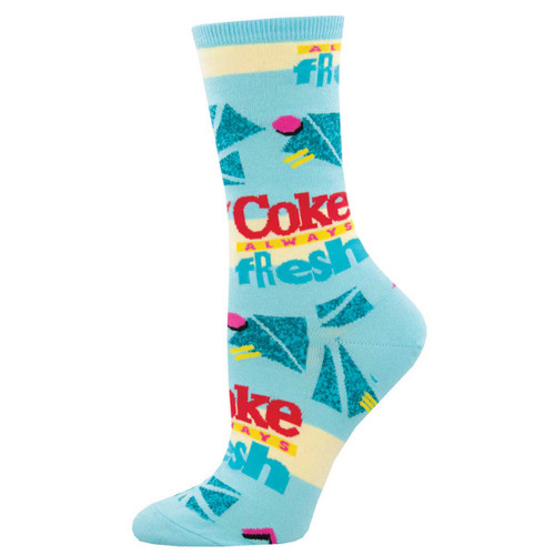 Always Fresh Coke One Size Fits Most Blue Ladies Socks