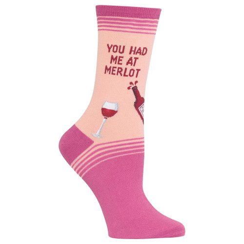 You had me at Merlot Blush Ladies Crew Socks