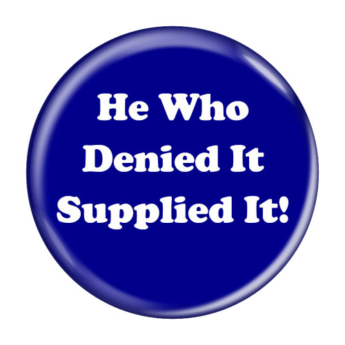 He Who Denied It Supplied It! Fart Dark Blue 2.25" Refrigerator Bottle Opener Magnet