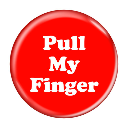 Pull My Finger Fart Red 2.25" Refrigerator Bottle Opener Magnet