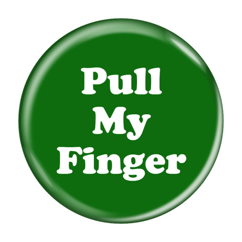 Pull My Finger Fart Green 2.25" Refrigerator Bottle Opener Magnet