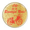 Enthoozies Life is a Beautiful Ride! Red Cycling Bicycle 1.5 Inch Diameter Refrigerator Magnet