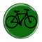 Enthoozies Bike Silhouette Cycling Biking Green 1.5 Inch Diameter Refrigerator Magnet