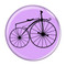 Enthoozies Bike Velocipede Boneshaker Cycling Biking Lavender 1.5 Inch Diameter Refrigerator Magnet