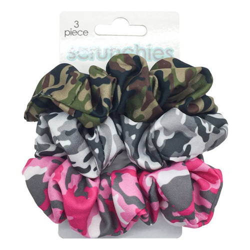 Camouflage Scrunchies (3-Pack)