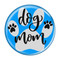 Dog Mom Paw Print Aqua 1.5" Pinback Button