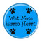 Enthoozies Wet Nose Warm Heart! Aqua 1.5 Inch Diameter Refrigerator Magnet