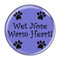Enthoozies Wet Nose Warm Heart! Periwinkle 1.5 Inch Diameter Refrigerator Magnet