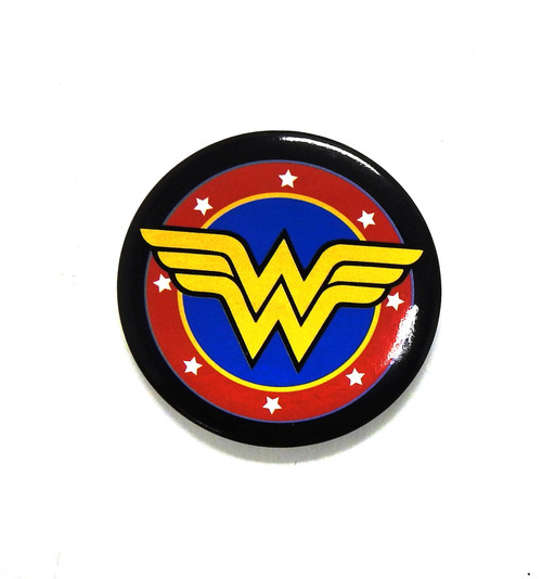 Wonder Woman Logo Button Magnet Bottle Opener