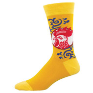 Red Rooster One Size Fits Most Yellow Mens Socks