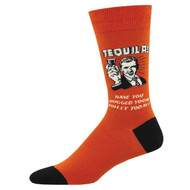 Tequila! Have You Hugged Your Toilet Today! One Size Fits Most Orange Mens Socks