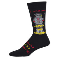 Lost in Space Danger Will Robinson! One Size Fits Most Black Mens Socks