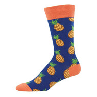 Many Pineapples One Size Fits Most Navy Mens Socks