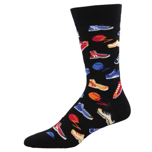 Classic Kicks One Size Fits Most Black Mens Socks