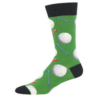 Golf Tee it Up One Size Fits Most Green Mens Socks