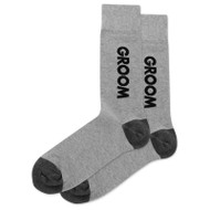 Groom Grey Heather Mens Crew Socks