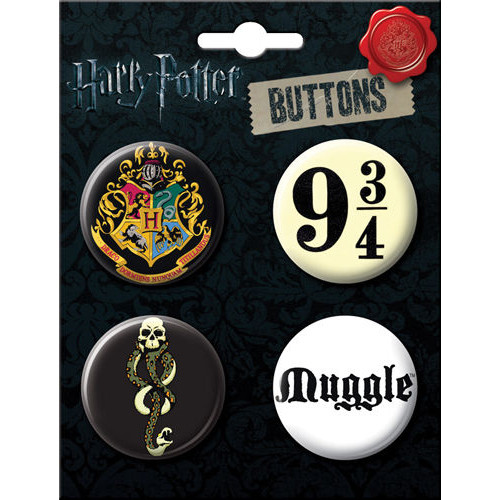 Harry Potter 4 Piece Button Set - 82696