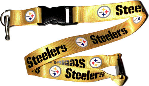 Pittsburgh Steelers Yellow Lanyard Keychain